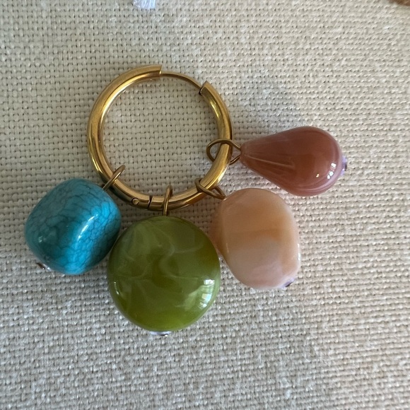 Plunder Gold and Multi-Stone Earring Set - Picture 4 of 4